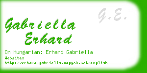 gabriella erhard business card